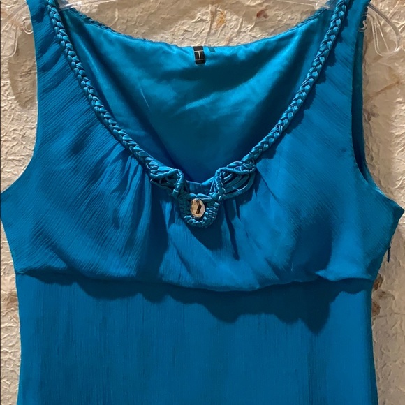 Tahari Tops - 🟣Vintage Tahari Turquoise silk top